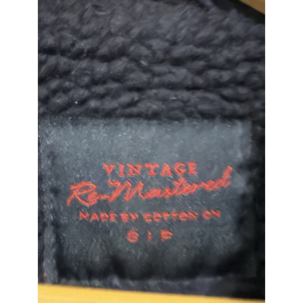 Cotton On Vintage Re-Mastered Sherpa Lined Plaid Jacket Mens Small Blue - Picture 4 of 10